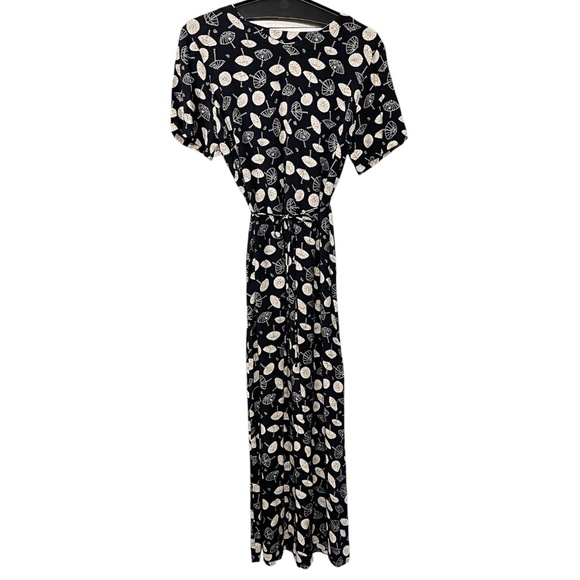 Vintage David Dart Maxi Shift Dress Womens Small Novelty Umbrella Vacation Summe - Picture 1 of 7